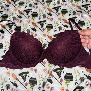 Victoria's Secret Deep Purple Lace Bra